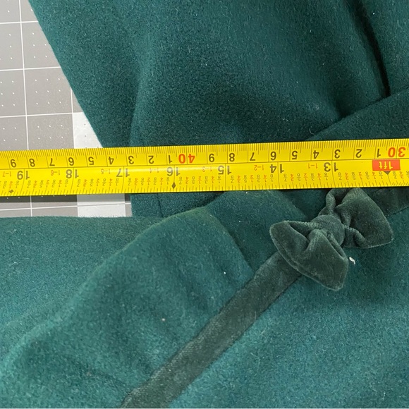 Rothschild Girl's Green Wool Pea coat 6 - Picture 6 of 9